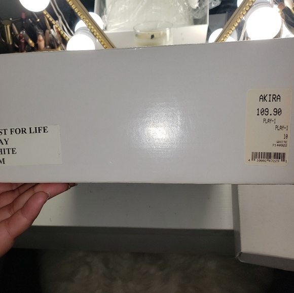 Akira White Ankle Boots - Picture 7 of 7